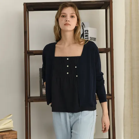 피그먼트 투버튼레이어드가디건 (택가 33900원)