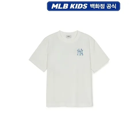 [ 현대백화점 ][MLB키즈DB] 빈티지 모노그램 빅럭스 티셔츠 뉴욕양키스 (7ATSMV45350IVS)
