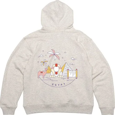 프린트티셔츠 기모후드집업 뒷면 이집트 관광 피라미드 그림 프린팅