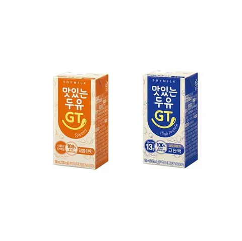 맛있는 두유 GT 달콤한맛 190ml x 24개 + 고단백 190ml x 24개
