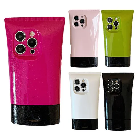 아이폰 16 15 프로 맥스 클렌저 튜브 글리터 실리콘 케이스