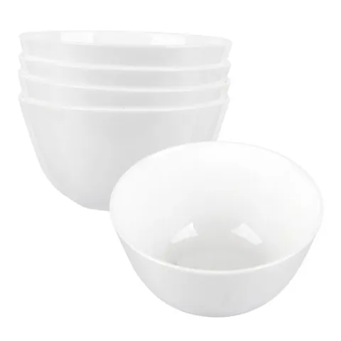 본차이나 백색 화이트 도자기 밥그릇 공기 4개 세트