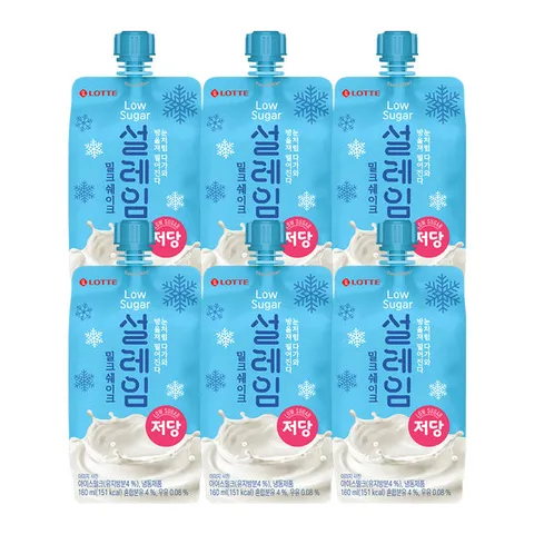 설레임 밀크쉐이크 저당 160ml x6개