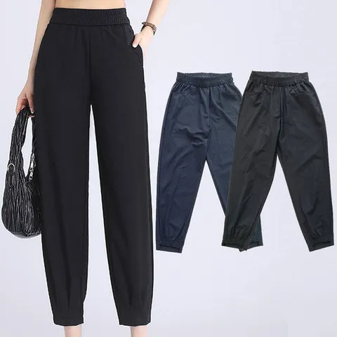 2장세트 마마로 국산 여성 여름 운동복 아웃도어 작업복 나일론 쿨 스판 언발 조거 바지