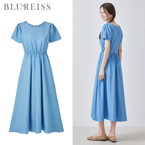 단추 포인트 날개 데님 써머 원피스_BI5M1OP3271