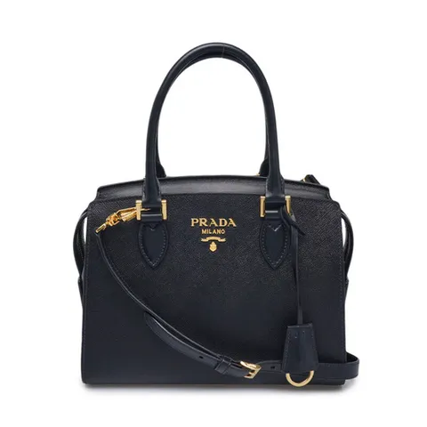 (명품) 프라다 블랙 사피아노 투웨이 토트백