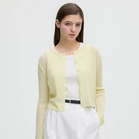 [ 롯데백화점 ][올리브데올리브]린넨혼방 롱슬리브 썸머가디건(OK5MD439)