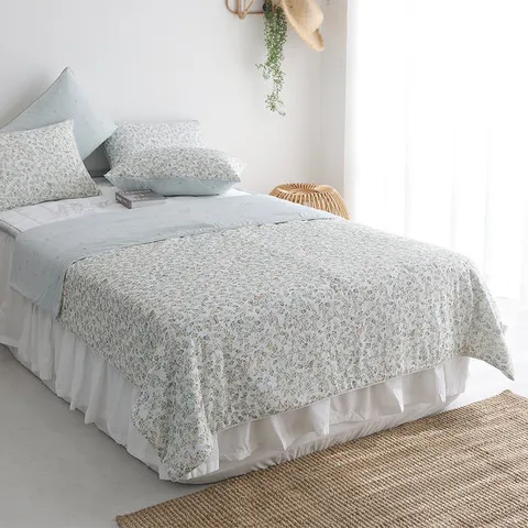 [ 롯데백화점 ][리눔]작은꽃 여름 냉감 이불베개 세트Q 4컬러