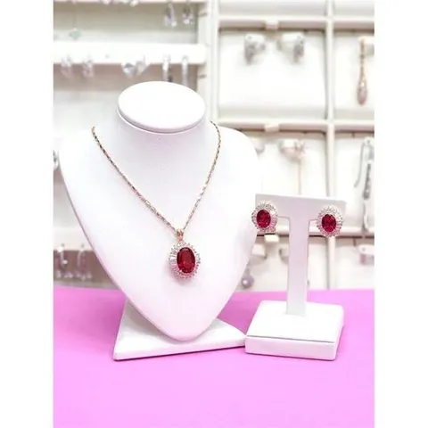 로뎀 세이브존05 Luxury Premium 루비 귀걸이 목걸이 세트03 RD23050286