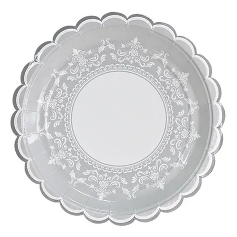 무광실버 클래식 파티접시 6개입 23cm(9in) 개인접시