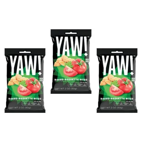 야우 베이크드 바게트 바이츠 토마토 앤 허브 3팩 56.7g (6oz)