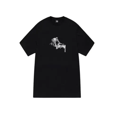 스투시 워커 로고 반팔티셔츠 블랙 남성 1905093