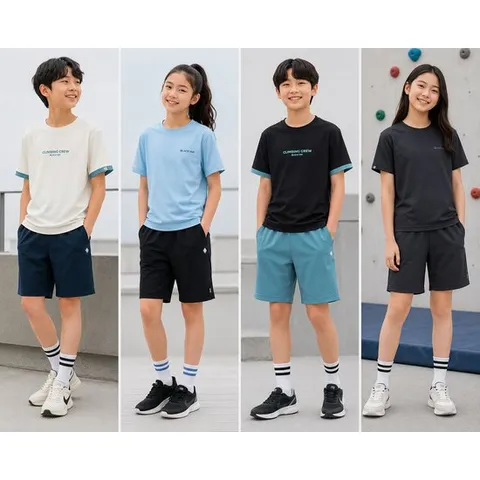 [ 현대백화점 ]블랙야크키즈 택가99000원 활동성좋은 5부상하세트 3종택1
