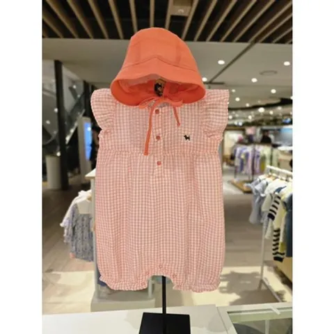 [ 현대백화점 ][블루독베이비] 25 SS(피치)COLOR우주복세트모자(4517067508)출산 백일 돌 조카 선물 임신 간절기 여름 (45