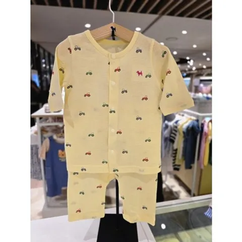 [ 현대백화점 ][블루독베이비] 25 SS(YE)부르릉7부내의(4517005426)출산 백일 돌 신생아 임신 선물 간절기 조카 여름 (451