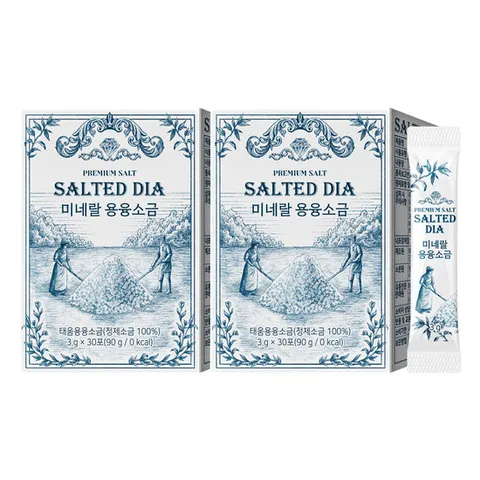 솔티드다이아 미네랄 용융소금 3g x 30포 x 2박스