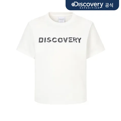 프레시벤트 여성 크롭 워싱 빅로고 반팔티셔츠 (WHITE)  DWRS9G053-WHS