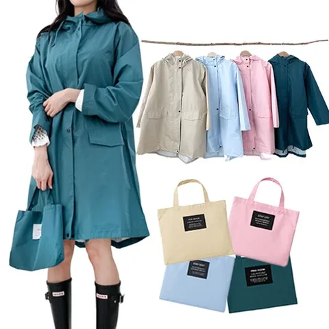 하늬바람 여성우비 레인코트 우비 비옷 바람막이 우의 롱우비 캠핑 낚시 골프