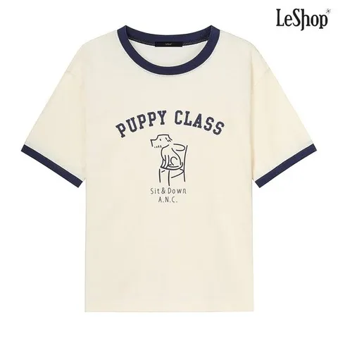 [르샵] 배색 프린팅 티셔츠 (DP2LW015A)