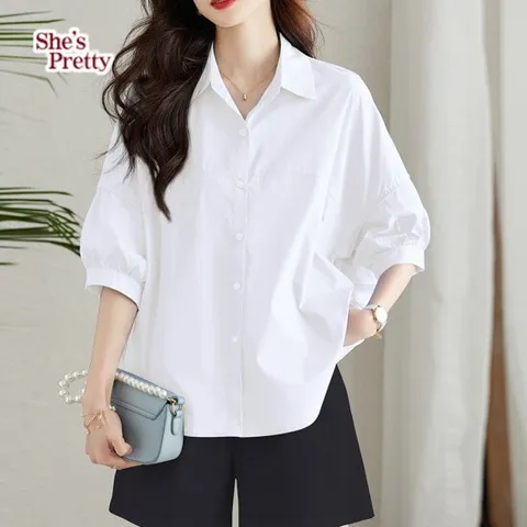 [쉬즈프리티]  (할인특가/선착순50분특가)  라키7부써머쿨셔츠