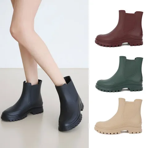 여성 RA-001 숏 레인부츠 방수 논슬립 가벼운 장마철 여름 패션 장화