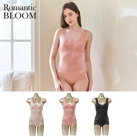 [신영와코루] 로맨틱블룸 자가드 레이스 바디수트 3종_R51_HOT