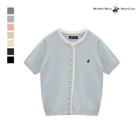 [GS] [비버리힐스폴로클럽] 여성 프렌치 썸머 레이스 펄 니트 가디건 TK010 _