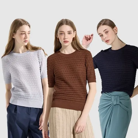 [막스스튜디오] 여성 라운드 썸머 쿨니트 3종1&1 골라담기