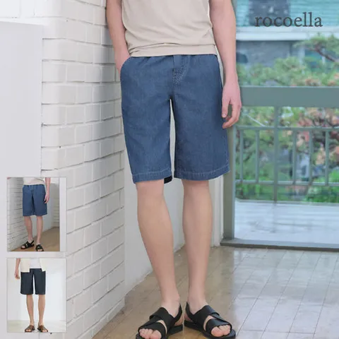 [로코엘라]디클로 소프트 데님 풀스트링 남성 5부 팬츠