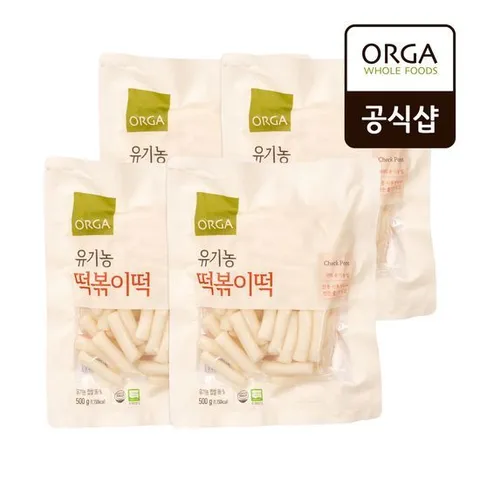 [풀무원]ORGA 유기농 떡볶이떡 500g x 4개