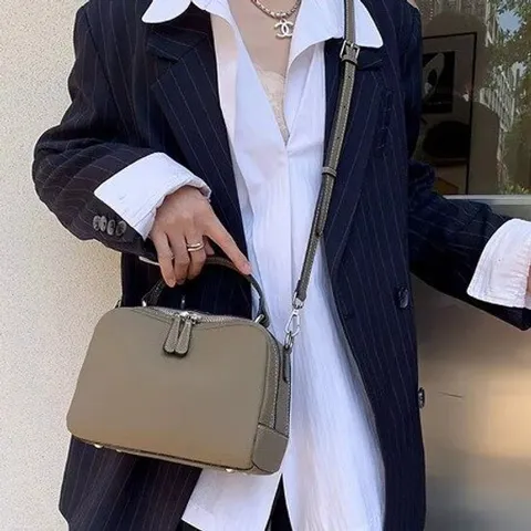 [캣츠원피스][캣츠원피스]천연소가죽 지퍼 투웨이 토트로스백