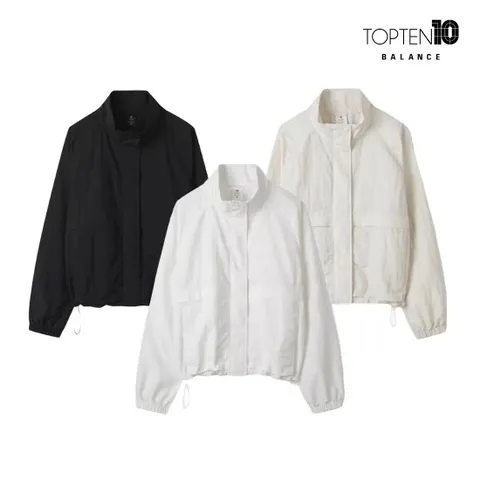 [ 롯데백화점 ][탑텐 밸런스] 여성용 하이넥 바람막이 MBF5JJ2020 생활방수 경량 윈드브레이커 여름 자켓