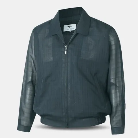 [아즈바이]남성 여름 밴딩 체크 망사 신사 점퍼 LWB205 장년