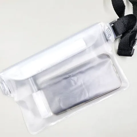 워터파크 핸드폰 소품보관 흰색 방수가방 수영장 힙색 워터파크가방