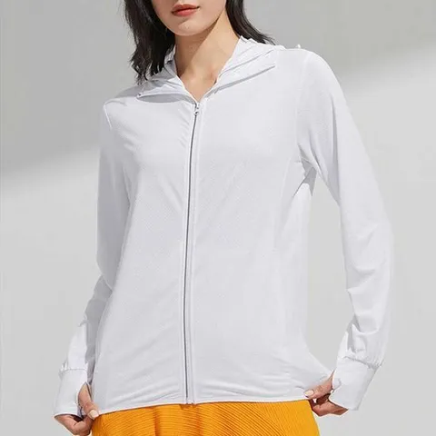 [에이치플러스몰]여자 여름 쿨링 집업 트레이닝 운동복 아우터 후드