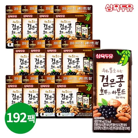 삼육두유 검은콩호두와아몬드 192팩