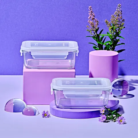 글라스락 클래식 라일락 710ml 2조