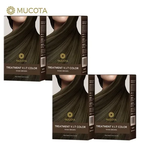 무코타 트리트먼트 염색약 시즌2 4박스 카키브라운