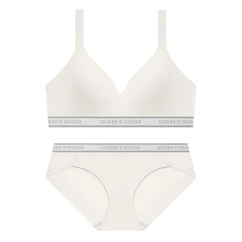 에어 메쉬몰드 노와이어 브라 팬티 세트 - 아이보리