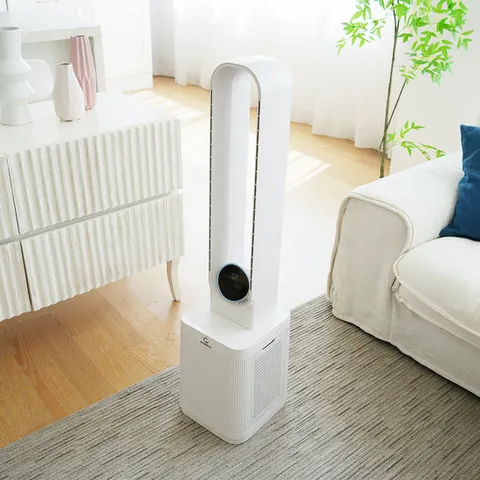 코멜리 25년형 날개없는 BLDC 모터 리모컨 초저소음 아기방 슬림형 타워팬 선풍기