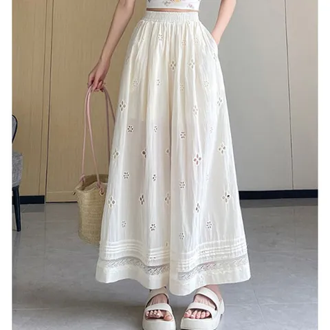 [렐라웨어]록텐 화이트 펀칭 팬츠