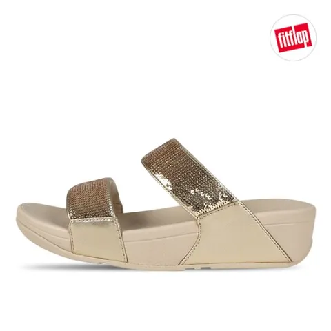 핏플랍 루루 시퀸 슬라이드 슬리퍼 샌들 골드 JF2-675