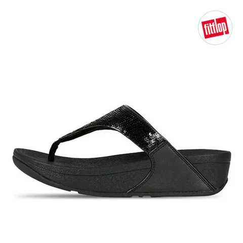 핏플랍 루루 시퀸 토포스트 쪼리 슬리퍼 샌들 블랙 JF3-090