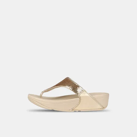 [핏플랍]핏플랍 루루 시퀸 토포스트 쪼리 슬리퍼 샌들 골드 JF3-