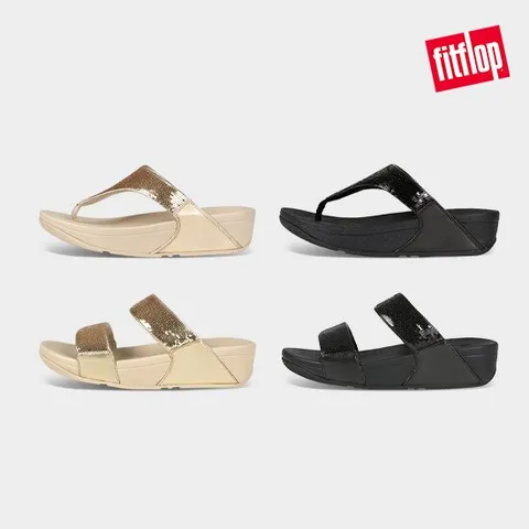 핏플랍 루루 시퀸 토포스트 쪼리 슬리퍼 샌들 블랙 골드 4종 택일
