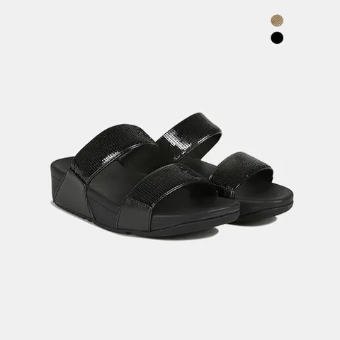 [핏플랍]핏플랍 루루 시퀸 슬라이드 토포스트 슬리퍼 샌들 4종택