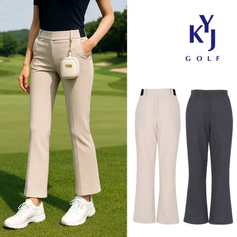 여름 부츠컷 밴딩 스판 라운드룩 여성 골프 바지 DPMLSL11