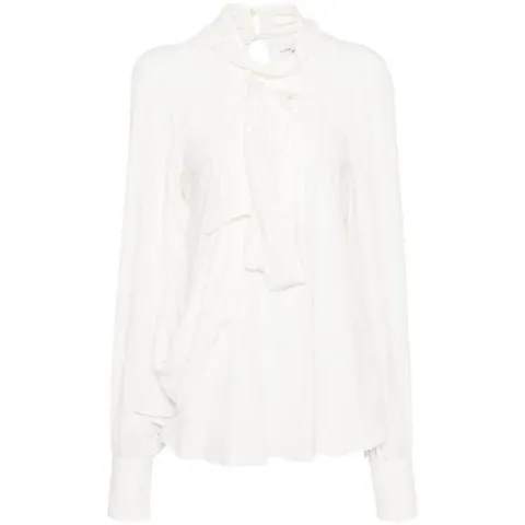 25 FW Genny 크레이프 드 신 블라우스 77AAM618N0187 TP432176041