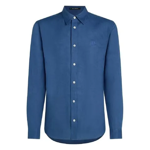 26 SS 칼라거펠트 모노그램 자수 리넨 셔츠 A2M160031WN TP438305522