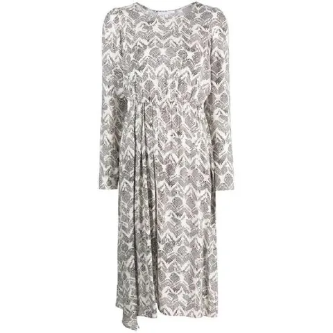 25 FW 페트리지아페페 지브라 프린트 밴딩 웨이스트 미디 드레스 8A1221A322 TP432389821